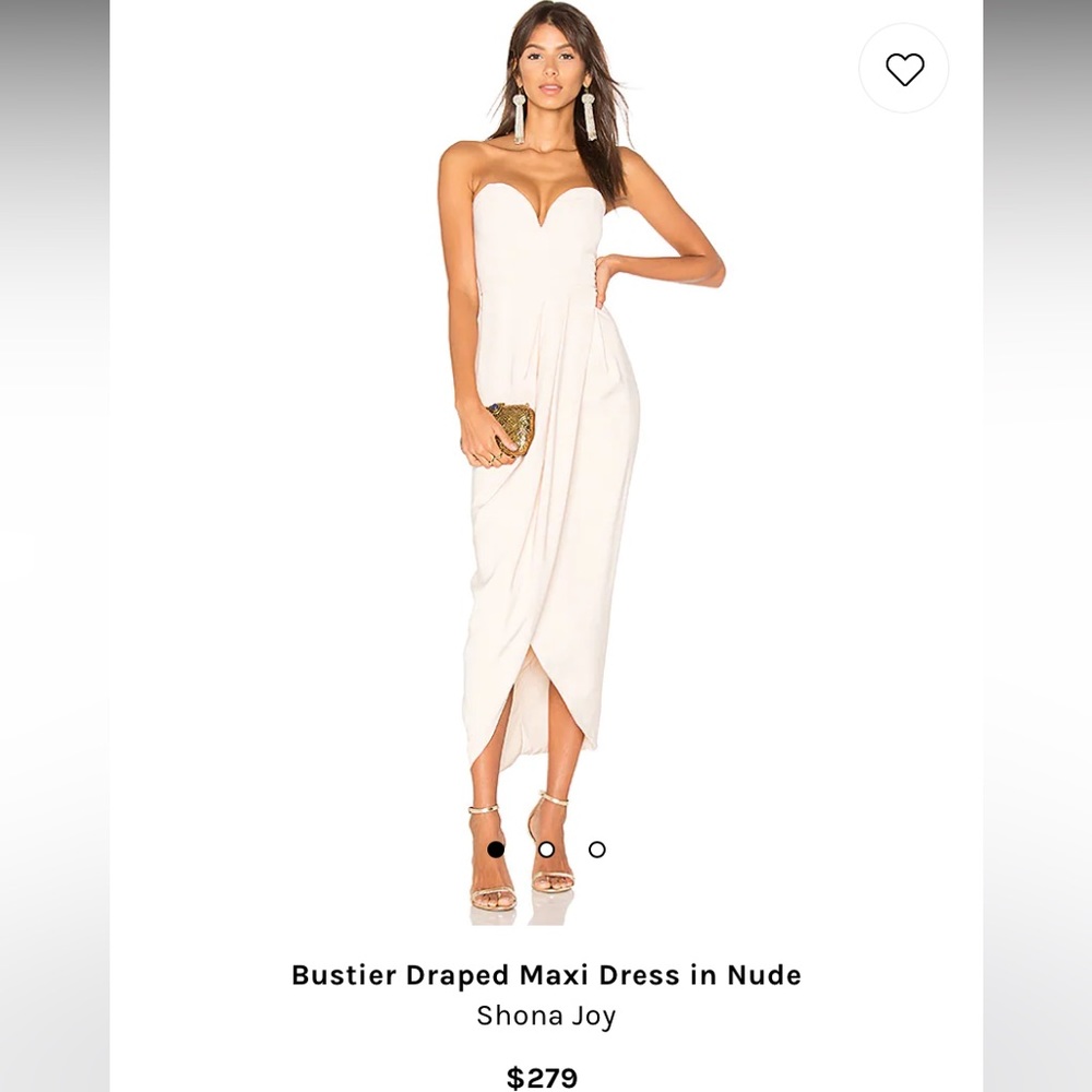 NWT Shona Joy Bustier Draped Dress